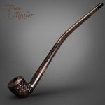 Mr. Brog WOODEN SMOKING PIPE Lotr Gandalf Hobbit 151 CHURCHWARDEN 14" Long Black