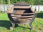 Reclaimed Vintage Cast Iron Fire Basket Dog Grate Fireplace FREE UK P&P 