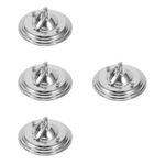 4Pcs Metal Ceiling Canopy Plates Silver Finish for Home Light Fixtures