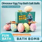 9pcs Bath Bombs for Kids with Dinosaur Toys Inside Easter Basket Stuffers