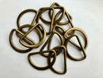30mm 40mm D Rings WELDED Metal Antique Aged Brass Fasteners D Ring Dee D16 D16A
