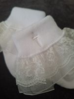 Baby Girls White Christening/baptism Socks With  Embroidered Cross