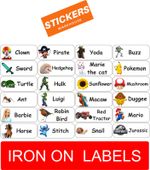 Personalised Custom Name Iron On Clothing Labels Tags School Uniform 25pcs REC6