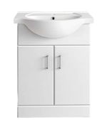 Bathroom Cabinet Vanity Unit Sink Basin Storage Cupboard White 550mm Furniture
