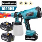 Cordless Paint Sprayer Wall Fence Spray Gun with Nozzles For Makita 18V Battery
