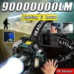 Most Powerful 99000000LM LED Zoomable Headlamp Rechargeable Head Torch Headlight