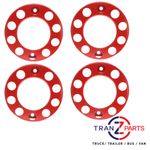 22.5" TRUCK STEEL RED COATED HOLLOW TYPE WHEEL TRIM COVER 4PK
