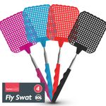 4 Fly Swatter Telescopic Extendable Long Handle Bug Insect Mosquito Wasp Killer