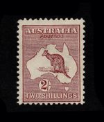 AUSTRALIA 1923-24 ROO 2s, SG 74, FINE MINT, CAT. £85