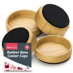 4-16 Rubber Castor Cups Furniture Floor Protector Non-Slip Chair Sofa Carpet Pad