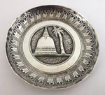 Ornate Eastern Solid Silver Pin Dish - 36g