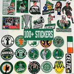 Mixed 100 Pack Of Glasgow Stickers Celtic Hoops Irish Celts Bhoys Larsson Lisbon