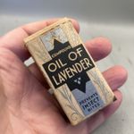 UNUSUAL BOXED AND LABELLED 1920S-30S ART DECO CHEMIST BOTTLE OIL OF LAVENDER