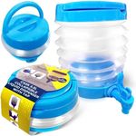 Camping Keg 3.5 5.5L Collapsible Water Carrier inc Tap - Vanilla Leisure