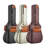 BLACK FULL SIZE PADDED PROTECTIVE CLASSICAL ACOUSTIC GUITAR BACK BAG CARRY CASE