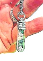 Powerful Prophecy Stone, Moldavite & Libyan Dessert Glass Crystal Pendant - UFO