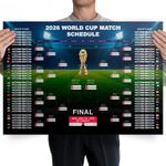 Football World Cup 2026 Wall Chart Poster Schedule Poster A5-A2 Large Planner