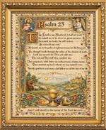 PSALM 23 - THE LORD IS MY SHEPHERD - BIBLE VERSE - FRAMED PRINT / PICTURE 083-G