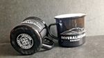 Pair of Inveralmond Brewery Perth Scotland Tin / Metal Mugs - Stand Approx 8cms