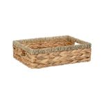 Shallow Woven Water Hyacinth Organiser Storage Baskets Gift Hamper Basket