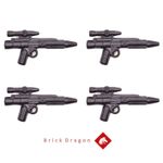 4 x Black Custom DH-17 Star Wars Rebel Fleet Trooper Minifigure Blaster Weapons