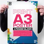Personalized Poster Paper Print Glossy Photo Custom High Quality 170gsm A1/A2/A3