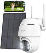 COOAU Outdoor Solar Security Camera 5MP 360° PTZ Wireless Battery CCTV System,UK