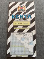 2x Vintage maps Kenya & Northern Tanzania Route Map / Eatstern Transval & Kruger