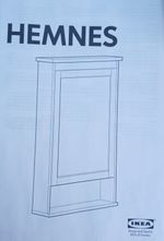 Mirror Bathroom Cabinet With One Door From IKEA (Hemnes - Black)