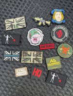 Military Cloth Patches Job Lot, Assorted Mixed Designs incl. Union Jack Flag