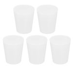5Pcs Silicone Rubber Tapered Plug Stopper 18mm to 24mm Solid White Translucent
