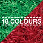LUXURY Shredded Coloured KRAFT Paper - Christmas Gift Box Hamper Filler Shred