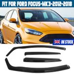 4PCS Tinted Wind Deflectors For 2012-2018 FORD FOCUS MK3 Saloon Hatchback 5-Door