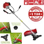52cc Petrol Garden Brushcutter Strimmer 2 in 1 Heavy Duty Garden