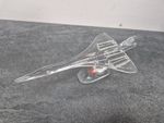 Rare Vintage Concorde Crystal Glass Model Jet Aeroplane PaperWeight 