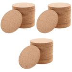 150Pcs Round Reusable Cork Coasters for Drinks Heat Resistant Khaki Cup Mats