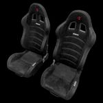 Mazda MX5 Mk1/2/2.5 Black Suede Indy Reclining Bucket Seats