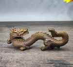 Japanese Collect Old Ancient bronze Exquisite Back to the Dragon