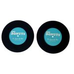 New Dr Suzuki The Donuts 7" Scratch Slipmats  Scratching in Black and blue, pair