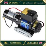 12V Electric Winch ATV IP67 GEARZAAR Fiber Rope Wireless Control Trailer 1400W