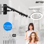 43" Matel Wall Mount Triangle Boom Arm 180° Flexible Extension For Ring Light