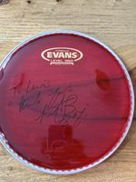 Hand SIGNED  by Charlie watts 8 Inch  Skin Rolling Stones 