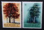 BELGIUM 1970 Nature Conservation Year Birch Beech Trees Set of 2 MNH SG2146/2147