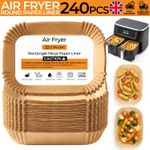 240x Air Fryer Paper Liners Disposable Non Stick Baking Parchment for Ninja UK