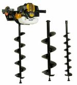 Posthole Borer earth Drill  Kit With 3 Auger 100mm 150mm & 200mm Lumag EB520G