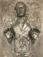 LIFE FULL SIZE HAN SOLO IN CARBONITE PROP STATUE STAR WARS 1:1 STAR WARS A