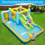 Blowup Water Park Bounce House Double Water Slides Inflatable