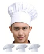 Adult Chefs Hat Catering Baker Elastic Adjustable Men Women Kitchen Cook Cap UK