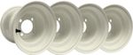 7.00x8 Golf Buggy Rims White 4 Inch PCD Yamaha E-Z-go Club car, Garia (Set of 4)