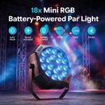 10PC Rechargeable Par Lights 54W RGB Battery Wireless 18LED DJ Uplights w/Remote